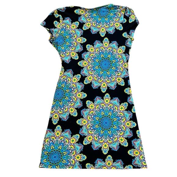 Madison Women's M Wrap Dress Floral Knee Length V-Neck Short Sleeve - Picture 5 of 6